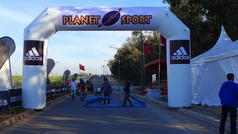 Arche et installation du marathon de Bouskoura, Casablanca